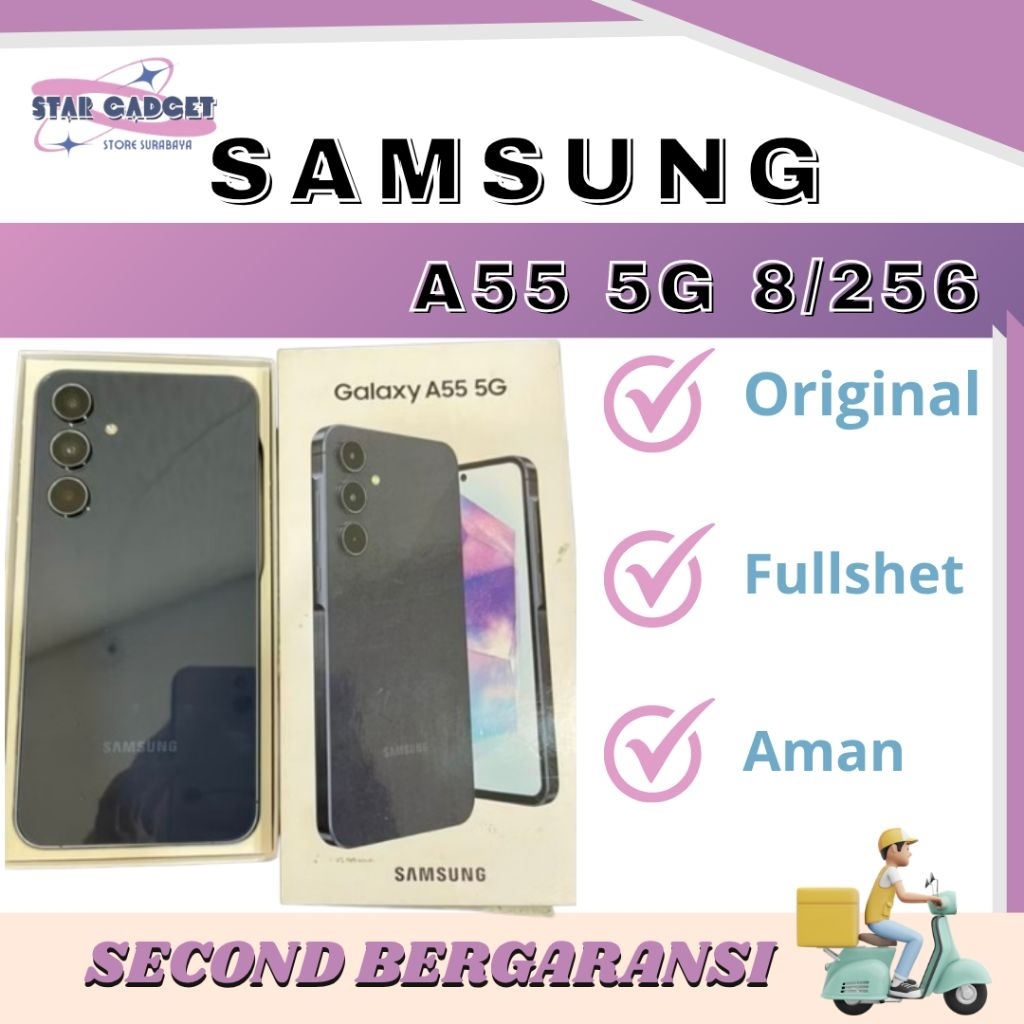 SAMSUNG A55 5G 8/256 Bekas