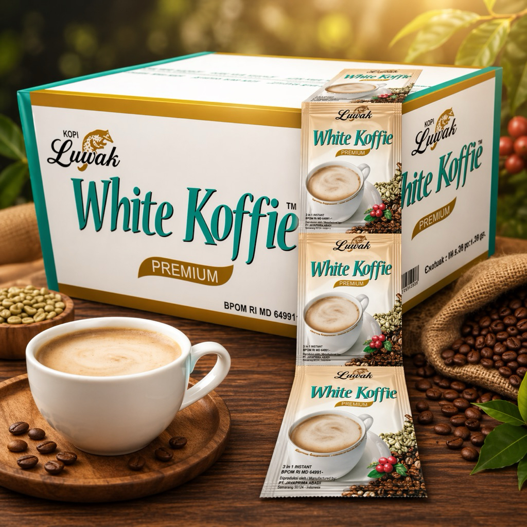 Luwak White Koffie | Kopi Luwak 1 Dus isi 120pcs