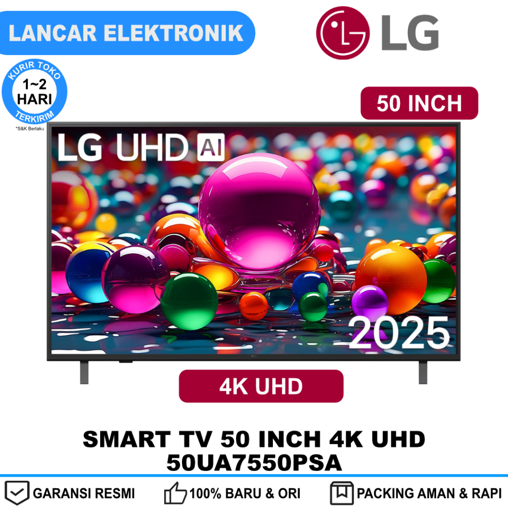Smart TV LG 50 Inch 4K UHD WebOS 2025 50UA7550PSA
