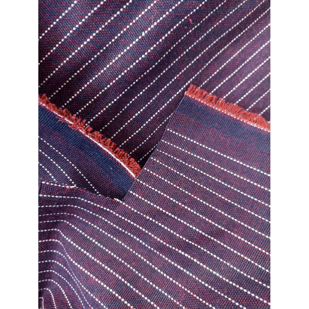 BAHAN KAIN WABASH SALUR DOBBY MAROON TEBAL