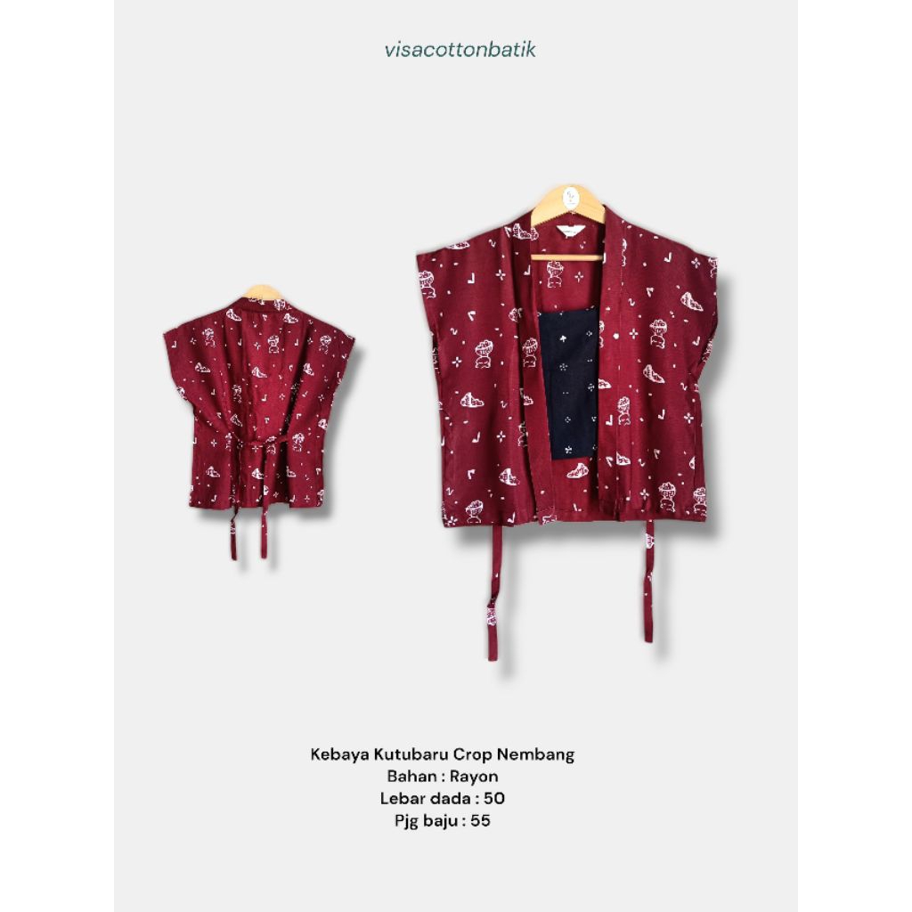 Atasan Nembang Crop Kebaya dan Outer lagu daerah Nusantara