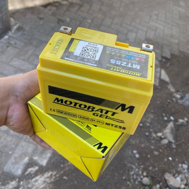Aki kering motobatt 12V MTZ5S gell 5amper