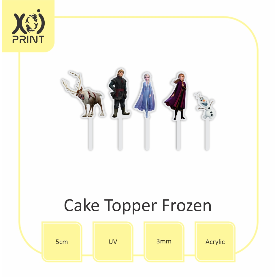 CAKE TOPPER | TOPPER KUE | TOPPER ULANG TAHUN | FROZEN