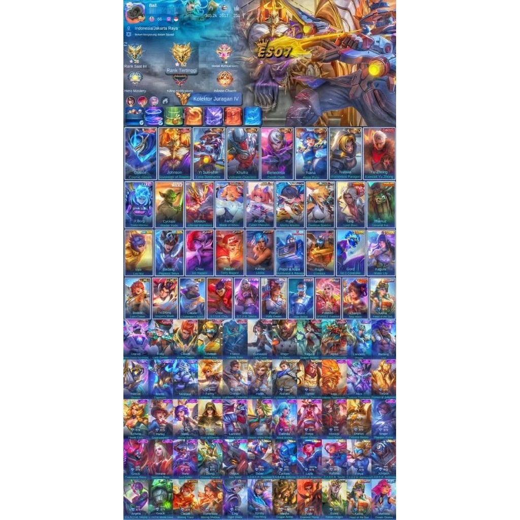Akun mobile legends sultan terbaru