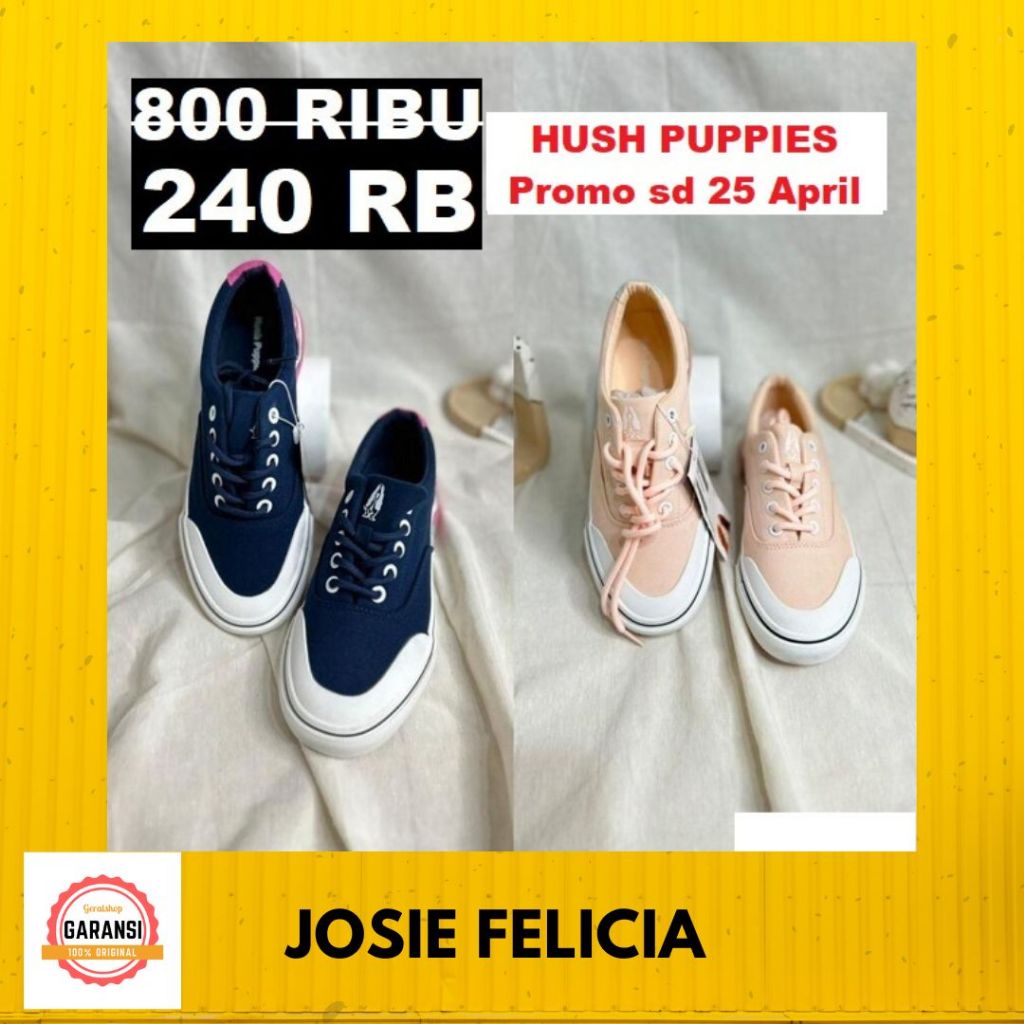 Sepatu sneakers wanita Hush Puppies seri JOSIE FELICIA 100% Original Store