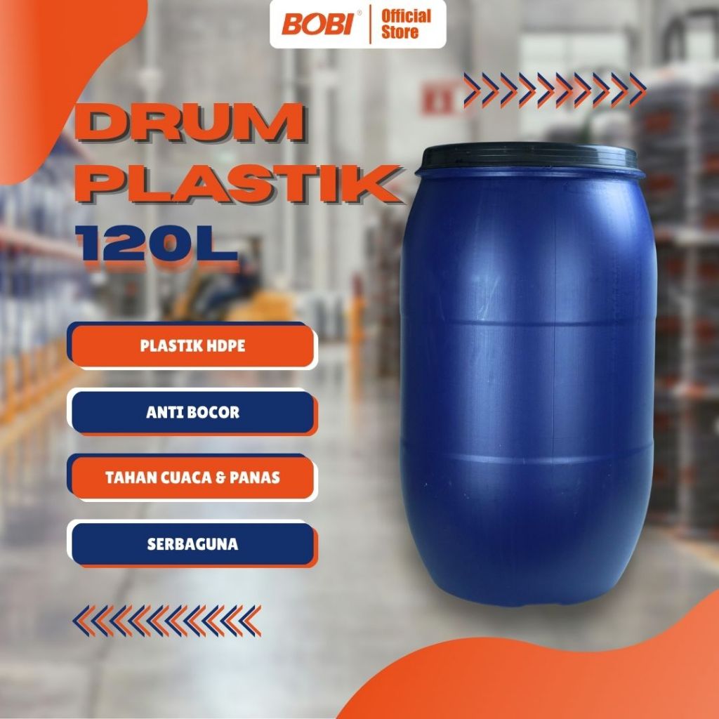 Tong Plastik 120L - Tong Plastik Air Dengan Tutup 120Liter