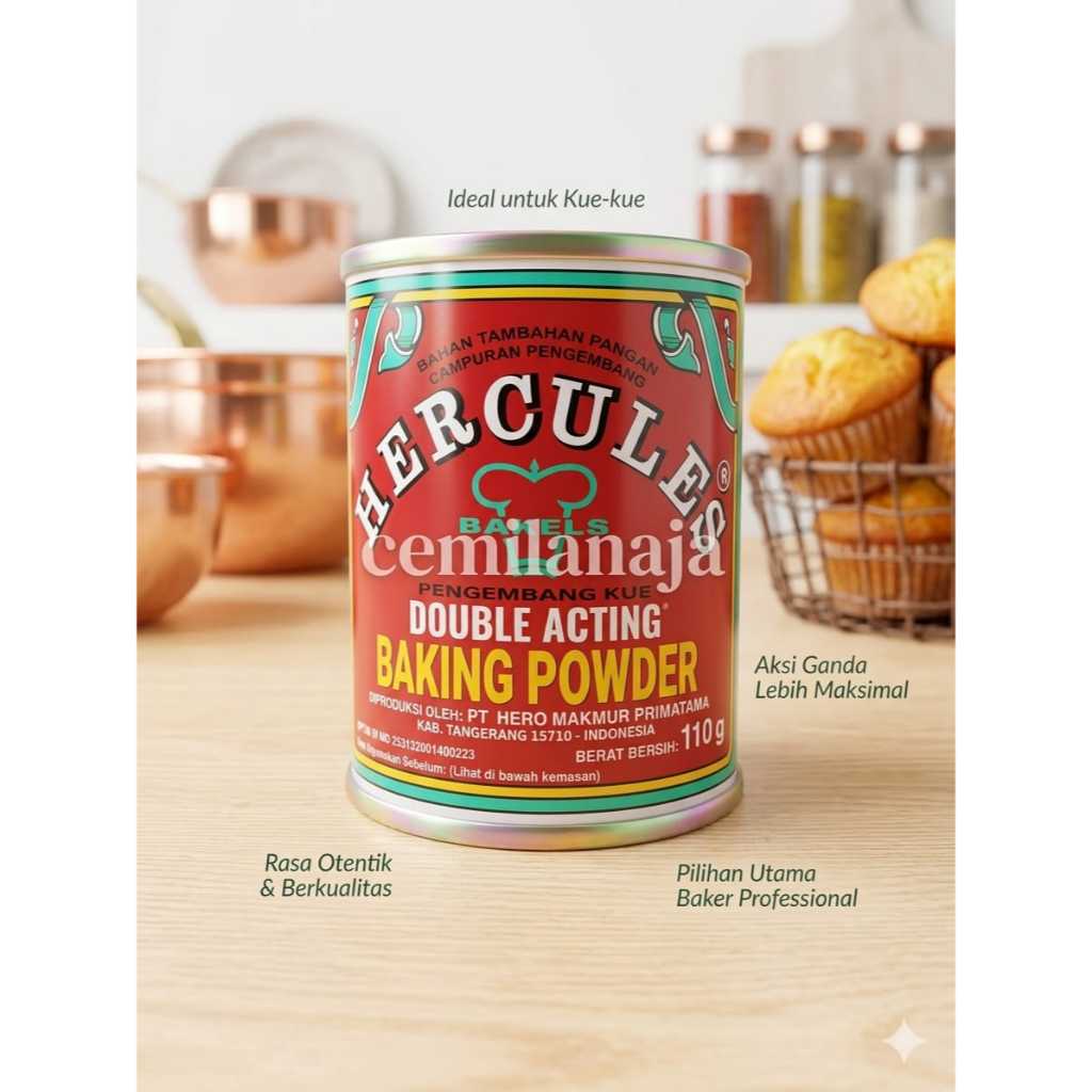 BAKING POWDER HERCULES BAKELS TEPUNG PENGEMBANG KUE DOUBLE ACTING BAHAN BAKING TOKO BAHAN KUE MURAH