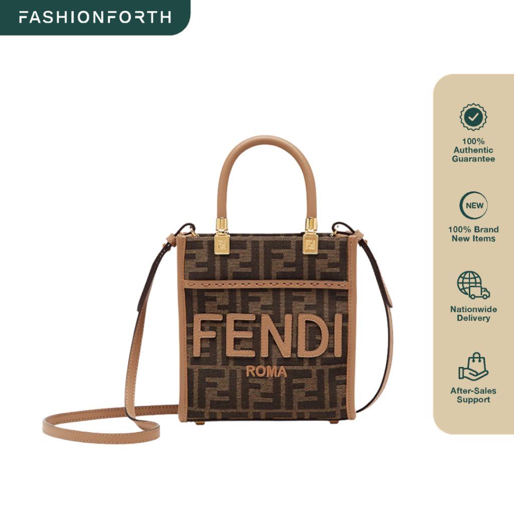 FashionForth Mini Sunshine FENDI ROMA Shopper Bag in with FF Logo
