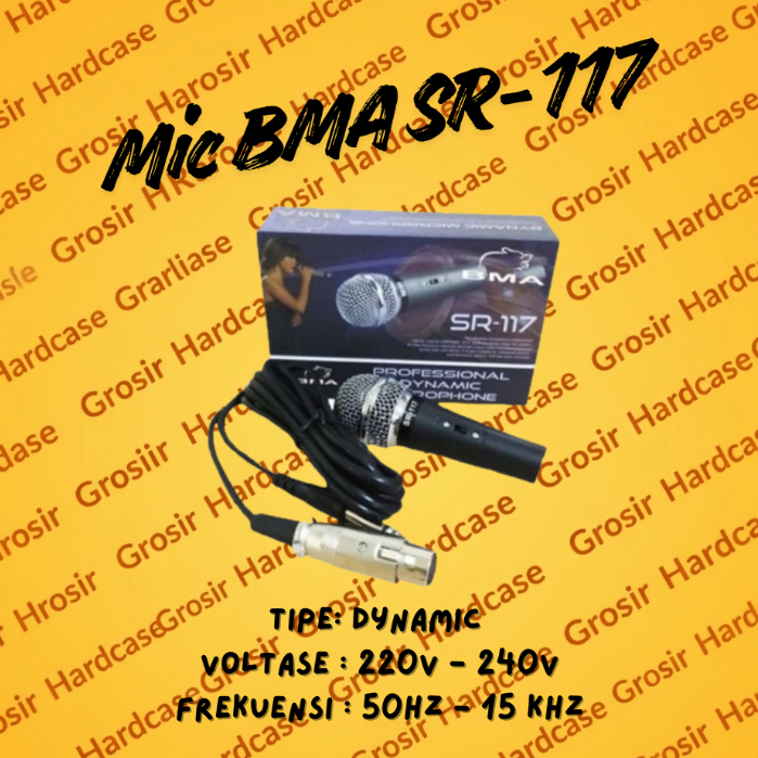 MICROPHONE BMA SR-117 DRUM BASS / MIC BMA SR 117 MIKROFON KECIL ORIGINAL BMA