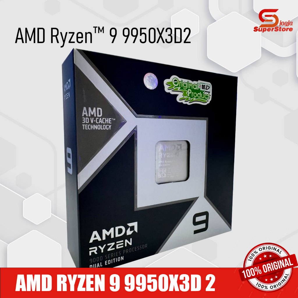 AMD Ryzen 9 9950X3D2 NEW Garansi Resmi Produk Terbaru AMD Ryzen 9 AMD Ryzen 9 9950X3D2