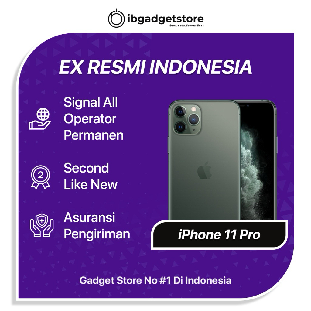 Iphone 11 Pro Ex Resmi Indonesia Signal Permanen Second Like New
