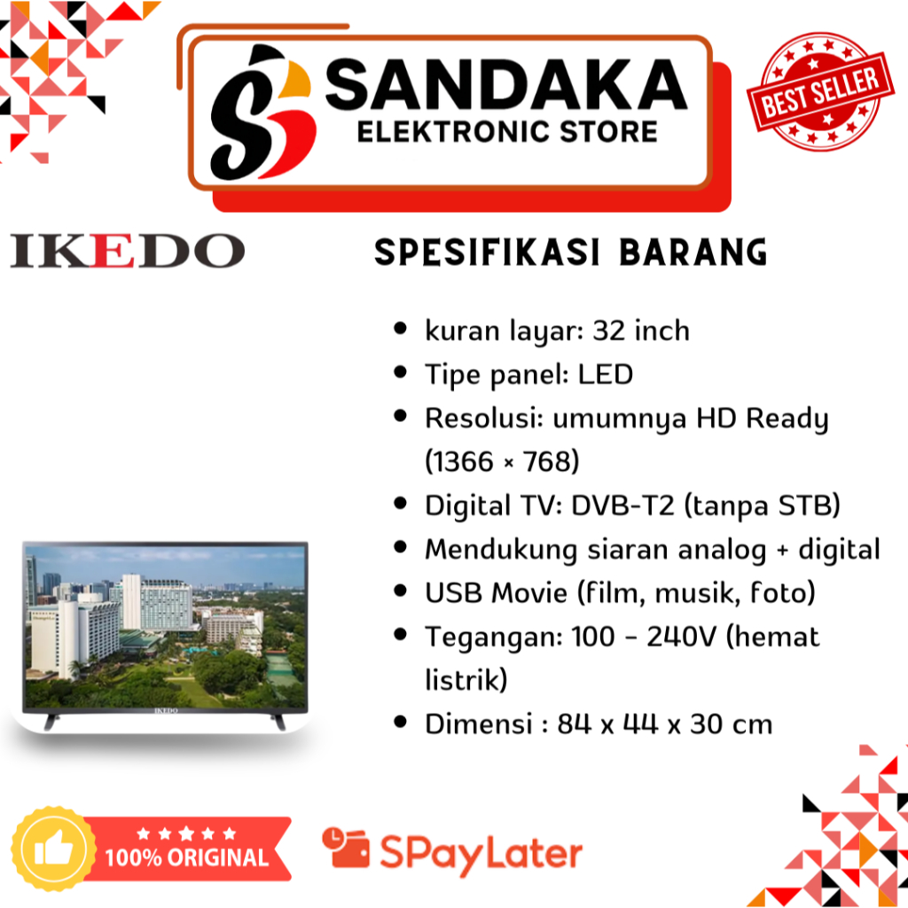 IKEDO Digital Tv 32L12 Garansi Termurah