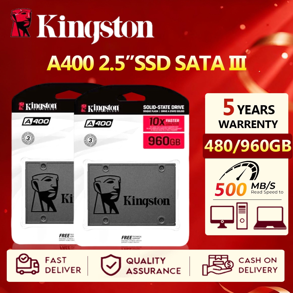 Kingston SSD A400 480GB 960GB Internal SSD Solid State Drive SATA3 2.5" (SA400S37/480G/512/960GB) La