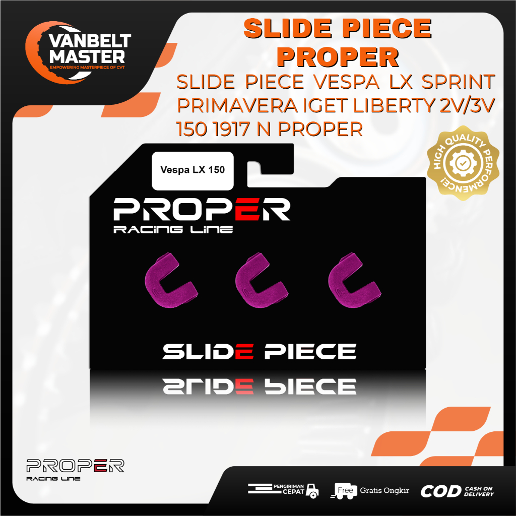 PROPER Slider Slide Piece Vespa Sprint primavera LX S GTS GT Liberty I Get 150 1917-N