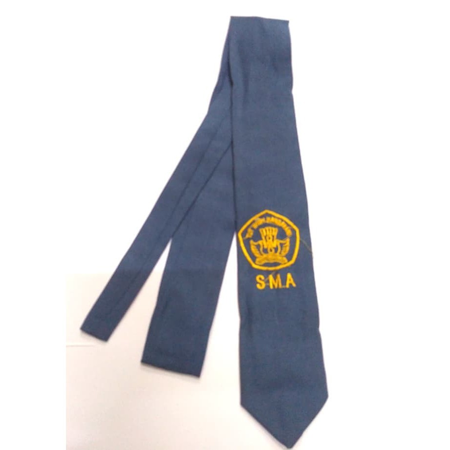 Dasi Sekolah SMA  Cowok dan Cewek Bordir warna ABU lebar 7 cm panjang 43 cm