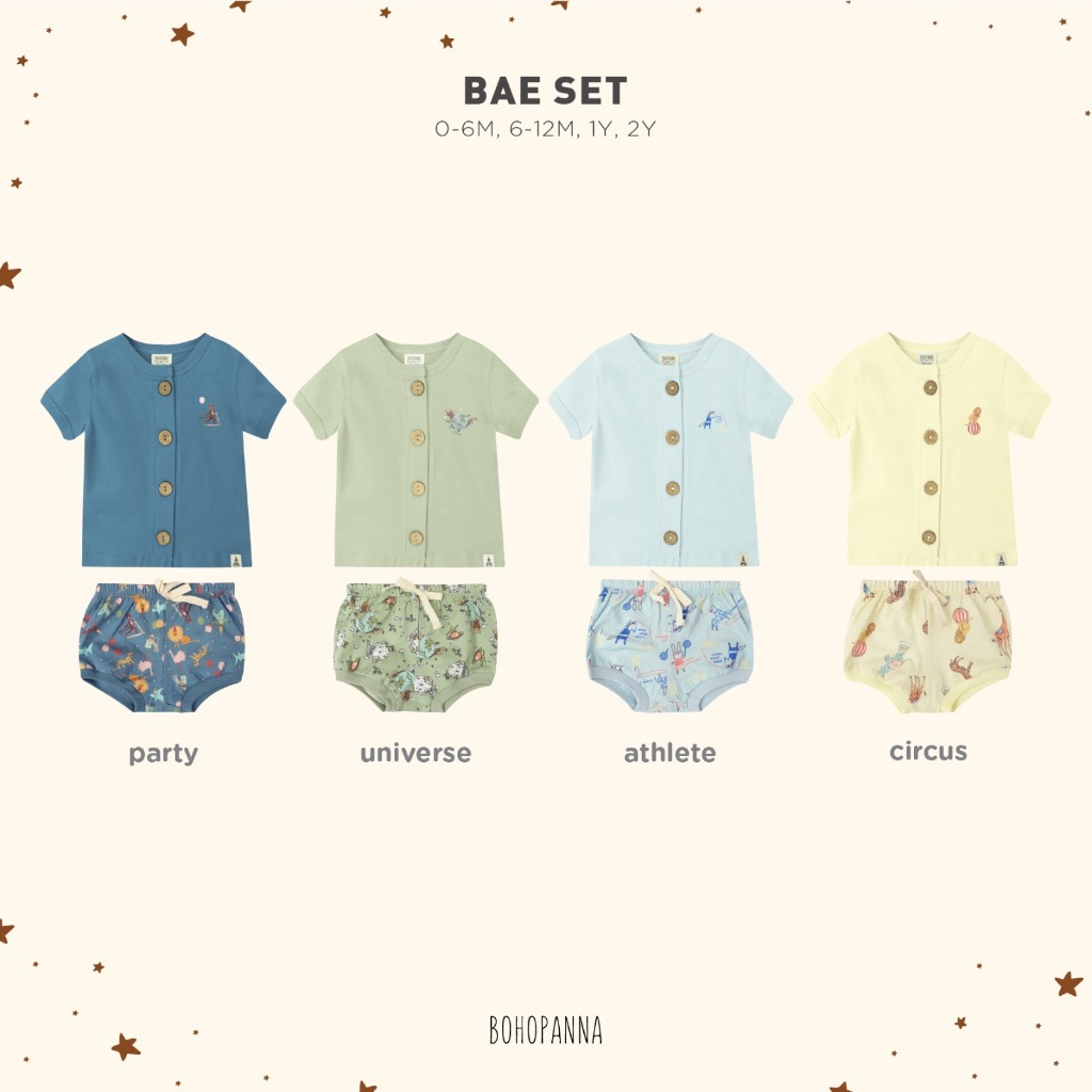 Bohopanna Bae Set & Bae Set The Overtee - Setelan Baju Anak Bayi