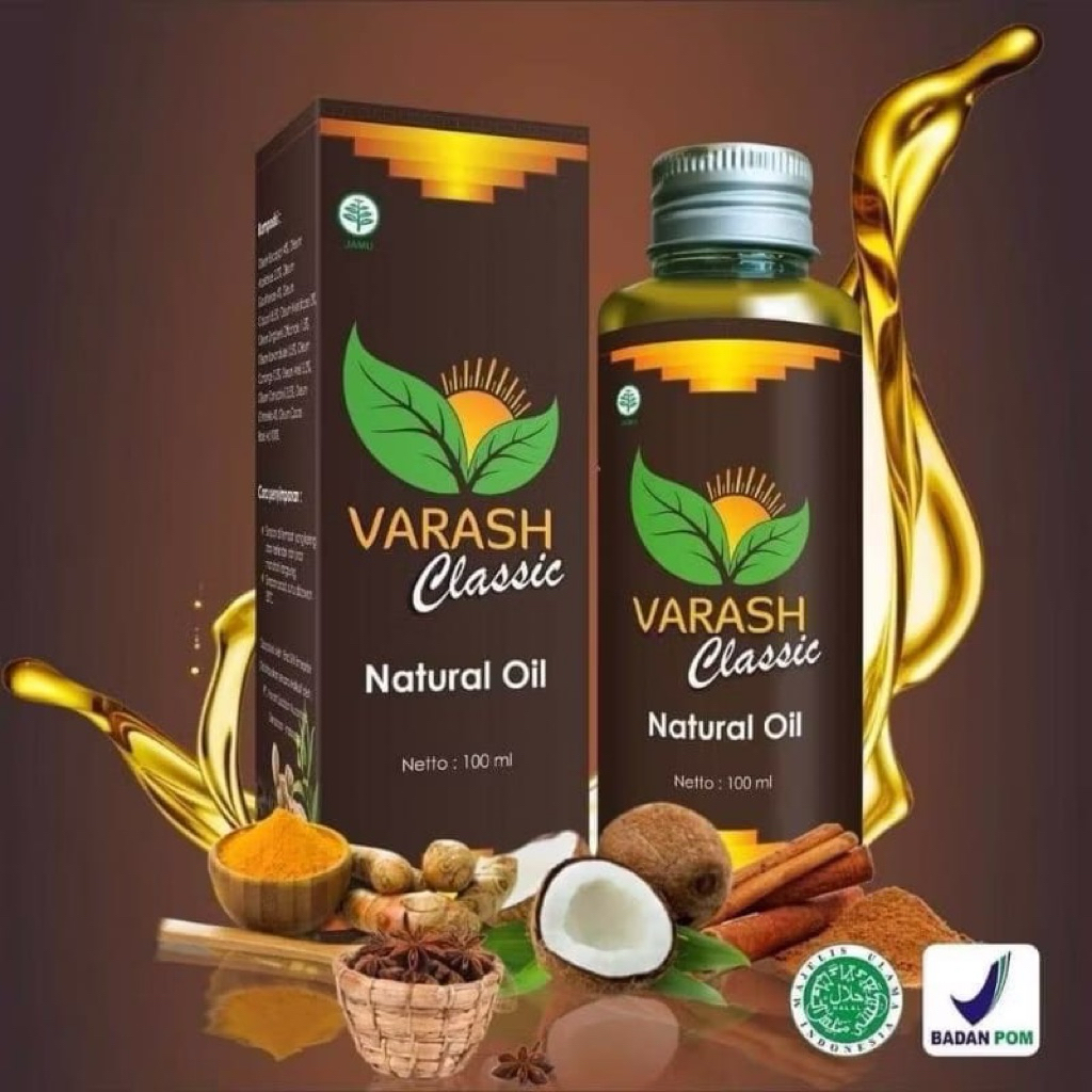 MINYAK VARASH CLASSIC BOOSTER OIL 100ML - ORIGINAL 1000% mengatasi saraf kejepit - asam urat - sakit
