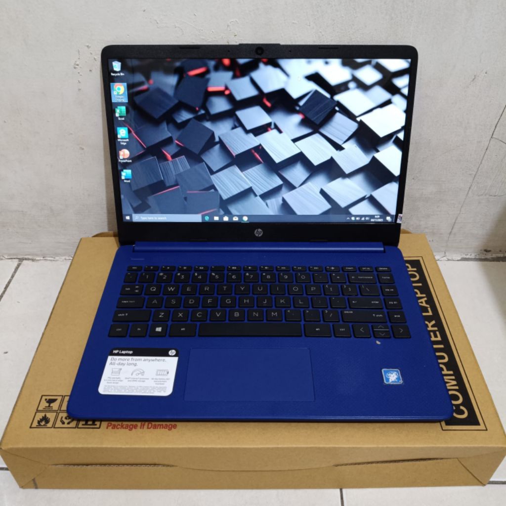 Laptop Merek Hp 14-dq0005dx, Seri Terbaru, Model Super Slim, Cantik, Ringan, Mulus Normal, Lengkap, 