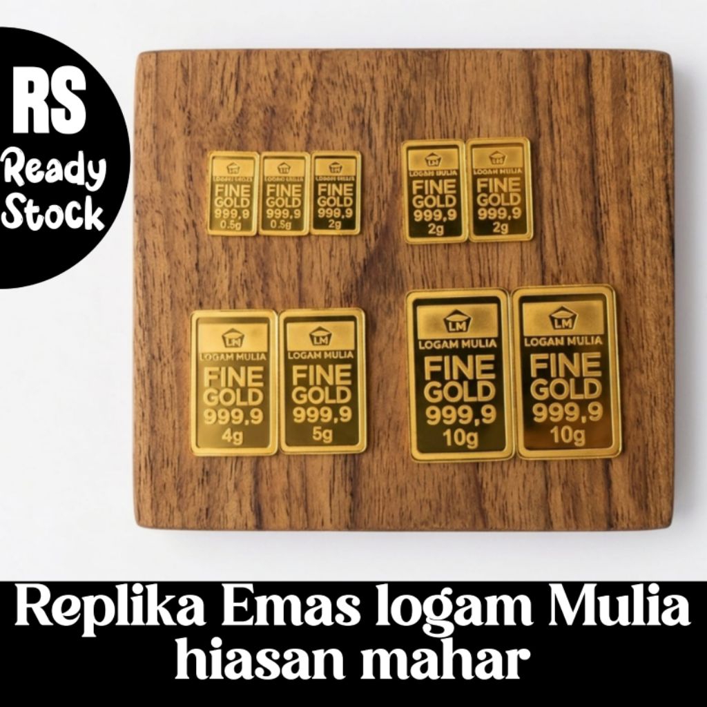 Replika Logam Mulia emas 0,5gram-10gram Untuk mahar Dekorasi emas mahar
