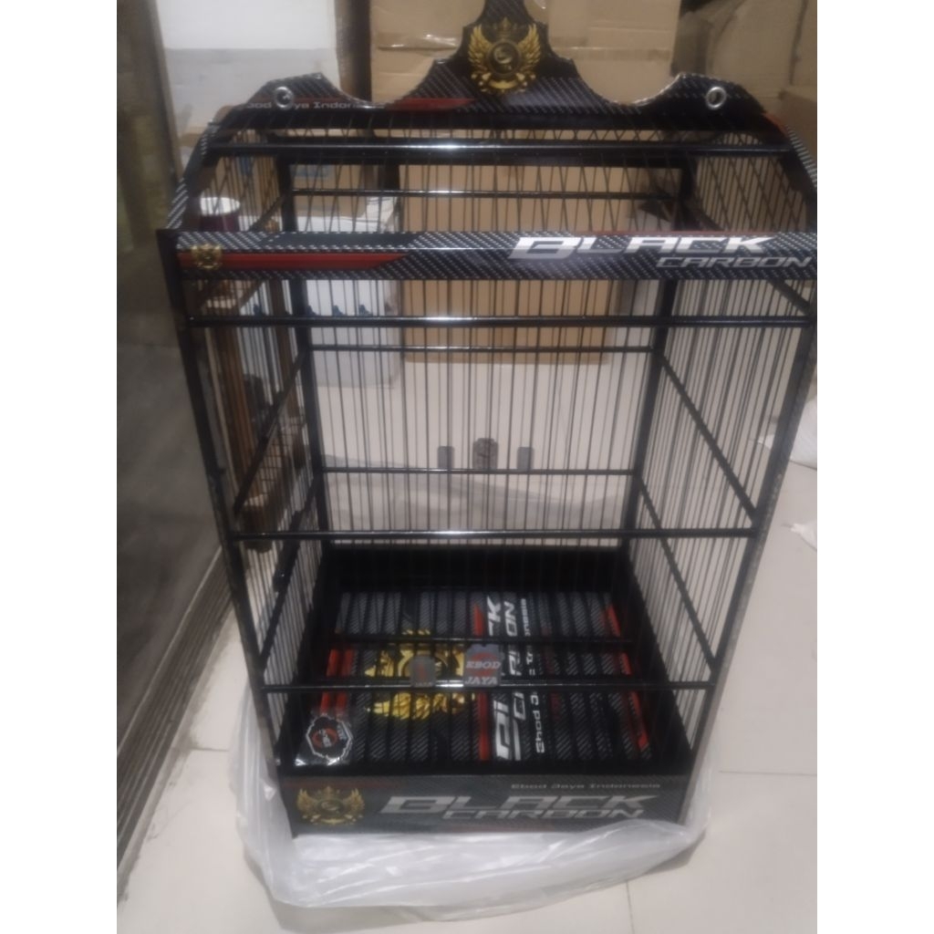 Sangkar kotak ebod decal jari jari fiber no 2  carbon original ebod jaya