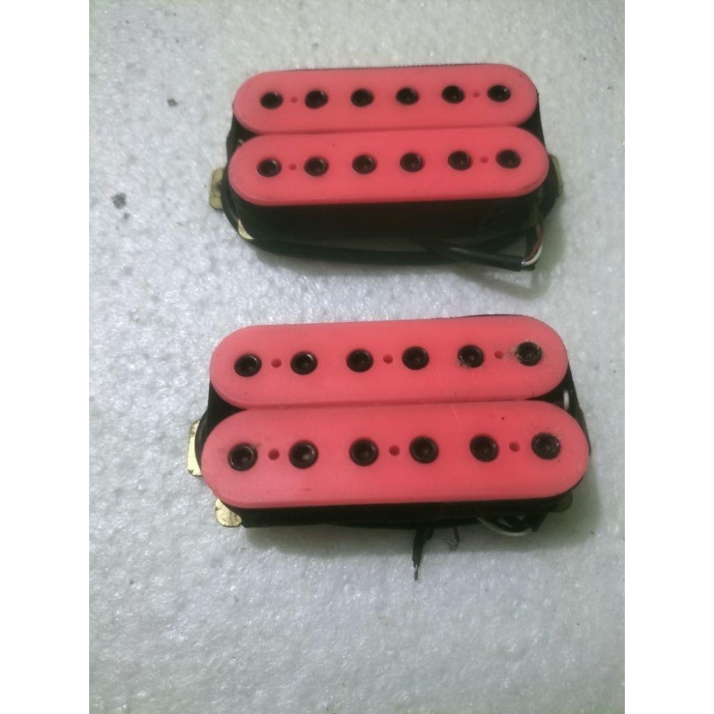 Judul: Pickup INF Pink Set Humbucker Neck870K & Bridge18.37K High Output + Split Coil