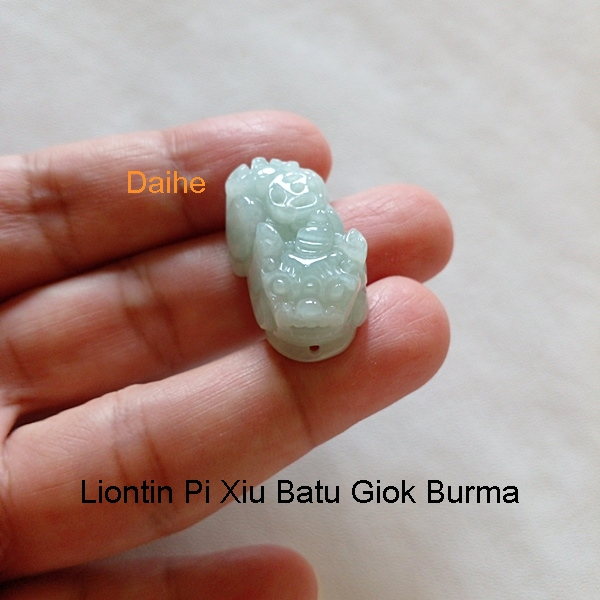 Liontin Pi Xiu Batu Giok Burma / Liontin Pixiu / Liontin Giok Pria Wanita