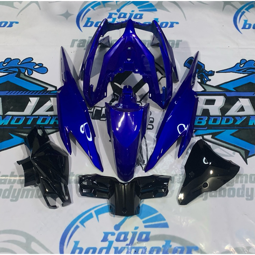 Cover full set Body halus Honda vario 125 techno old warna biru