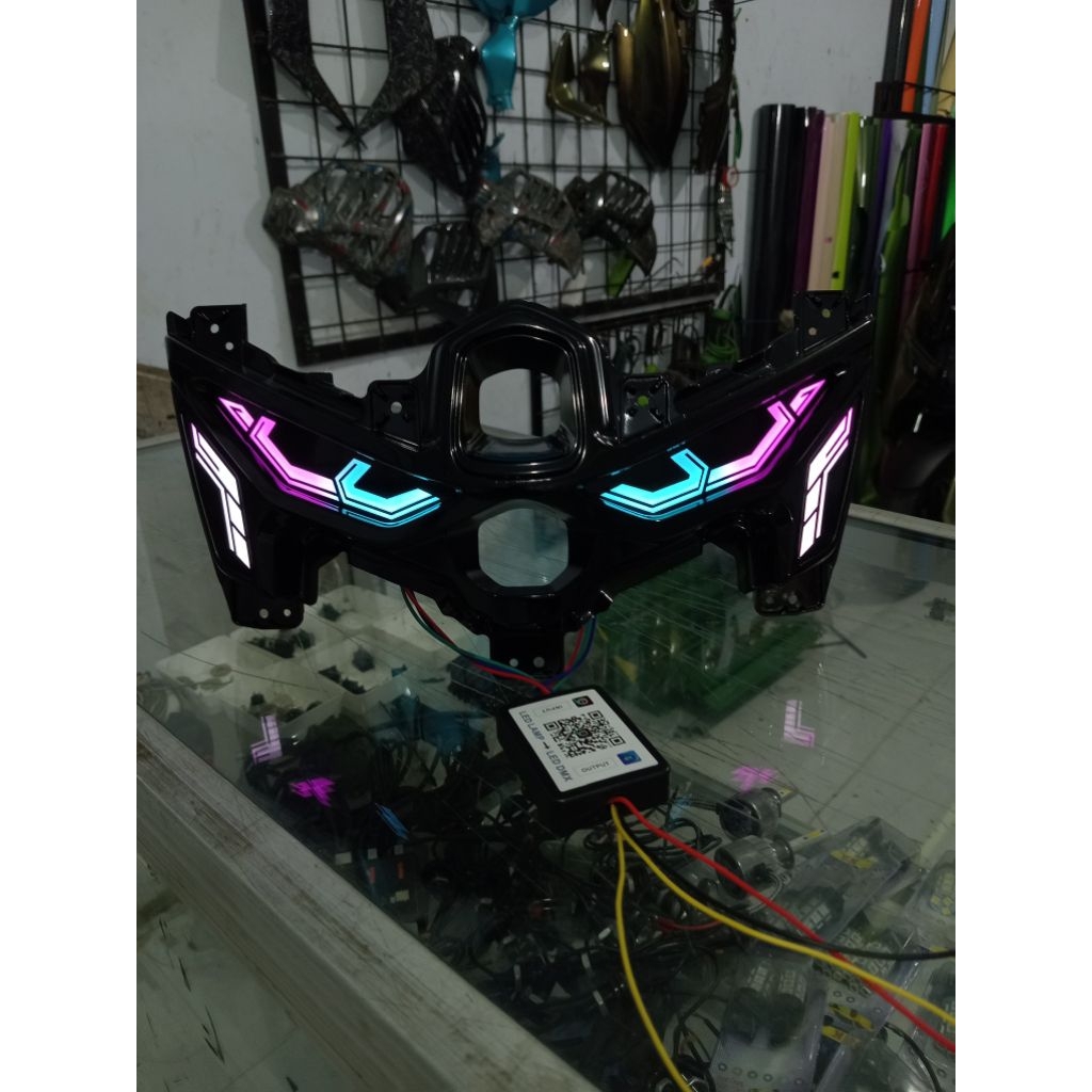 FRAME LAZY/LAMPU ALIS RGB NMAX NEO,NMAX TURBO 210 MODE