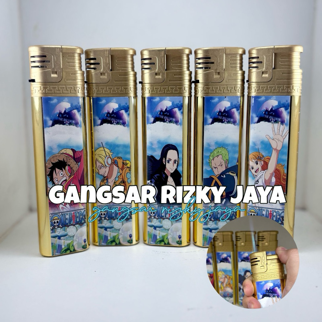 (satuan) LIMITED EDITION korek api JUMBO AURA ONE PIECE GOLD FOX