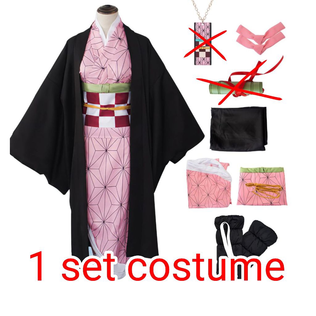 (Produk baru hanya ukuran S) COSTUME NEZUKO FULL SET