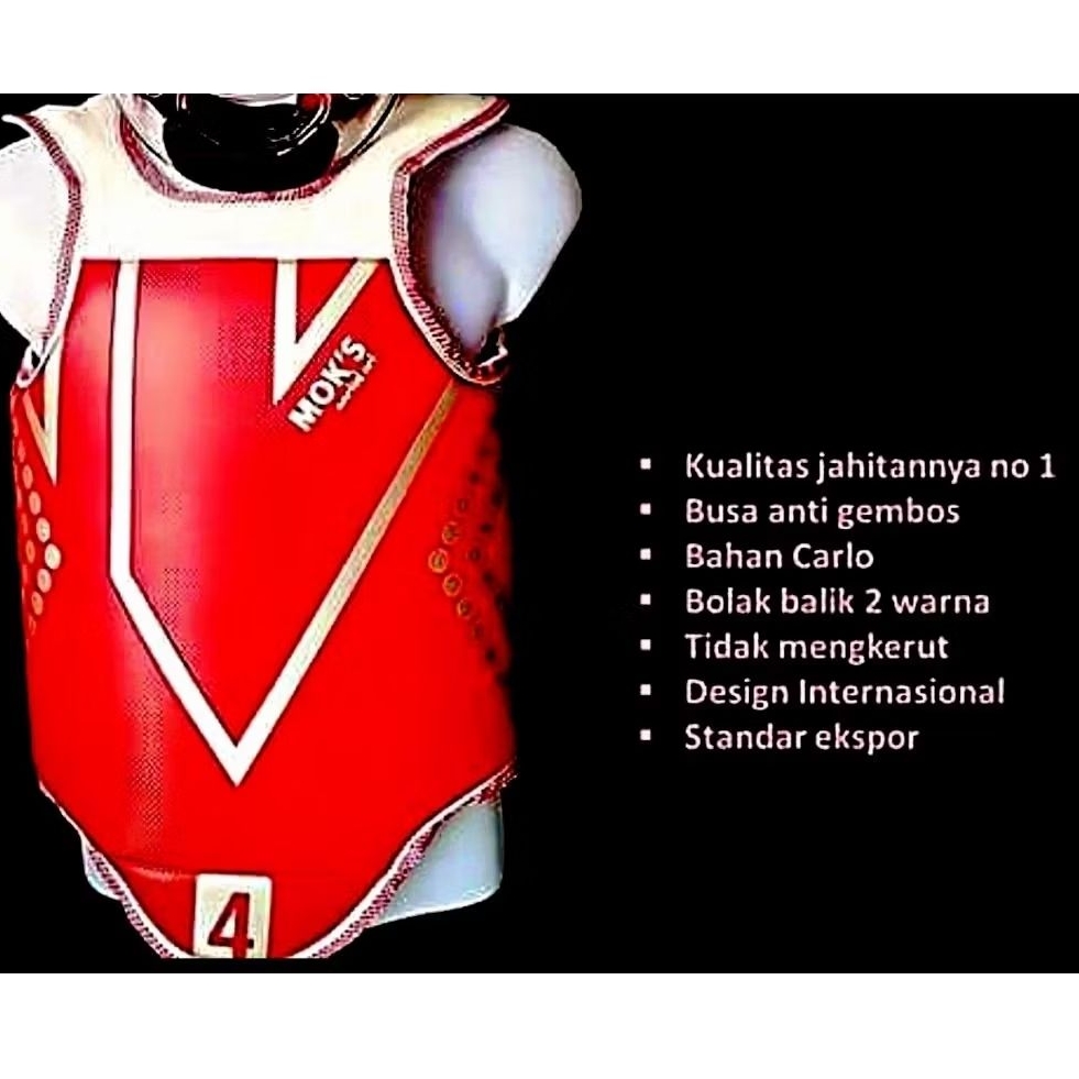 body protector MOKS CARLO Body protector Taekwondo.Moks tebal Carlo