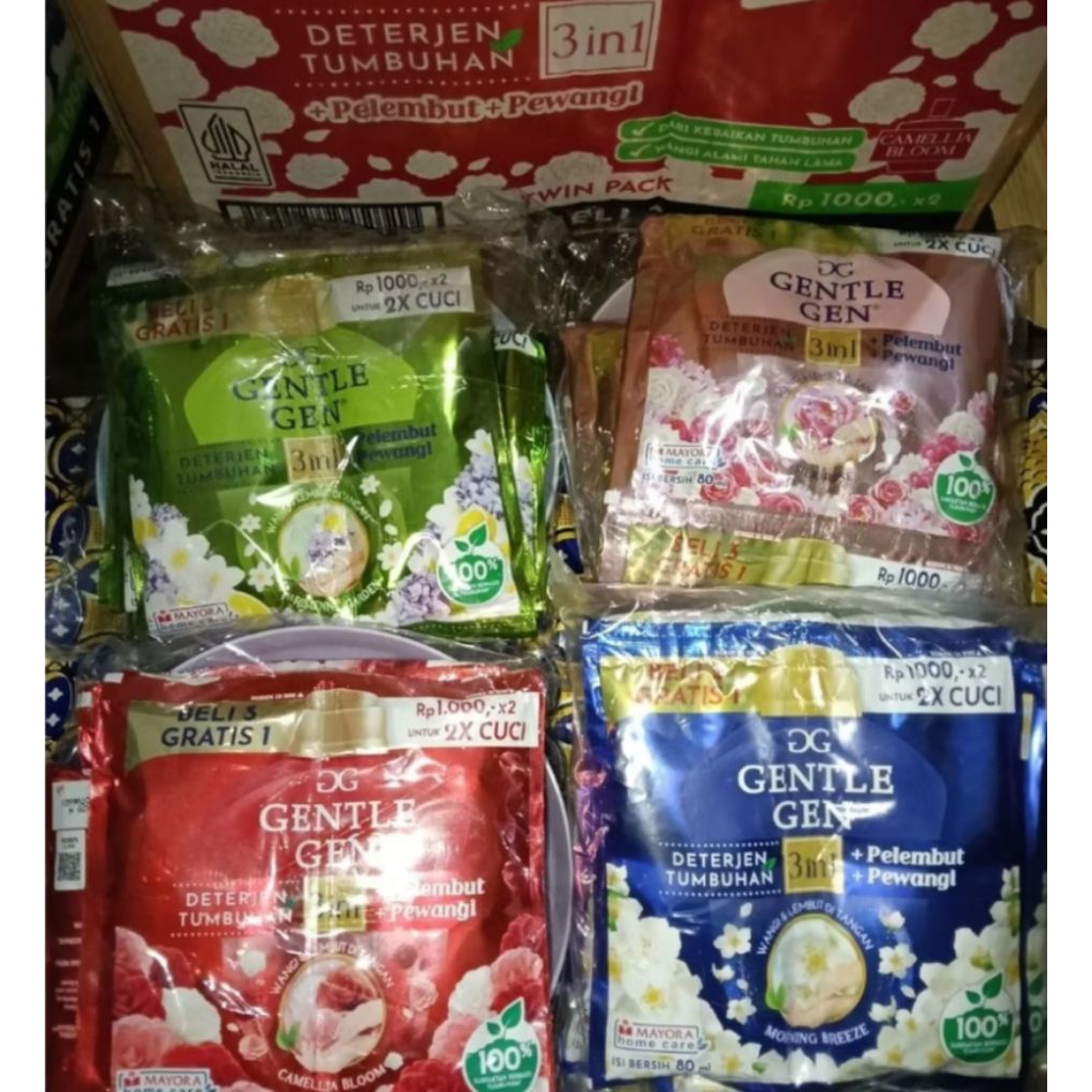 Gentle Gen Deterjen Cair 16 Sachet Ukuran Praktis