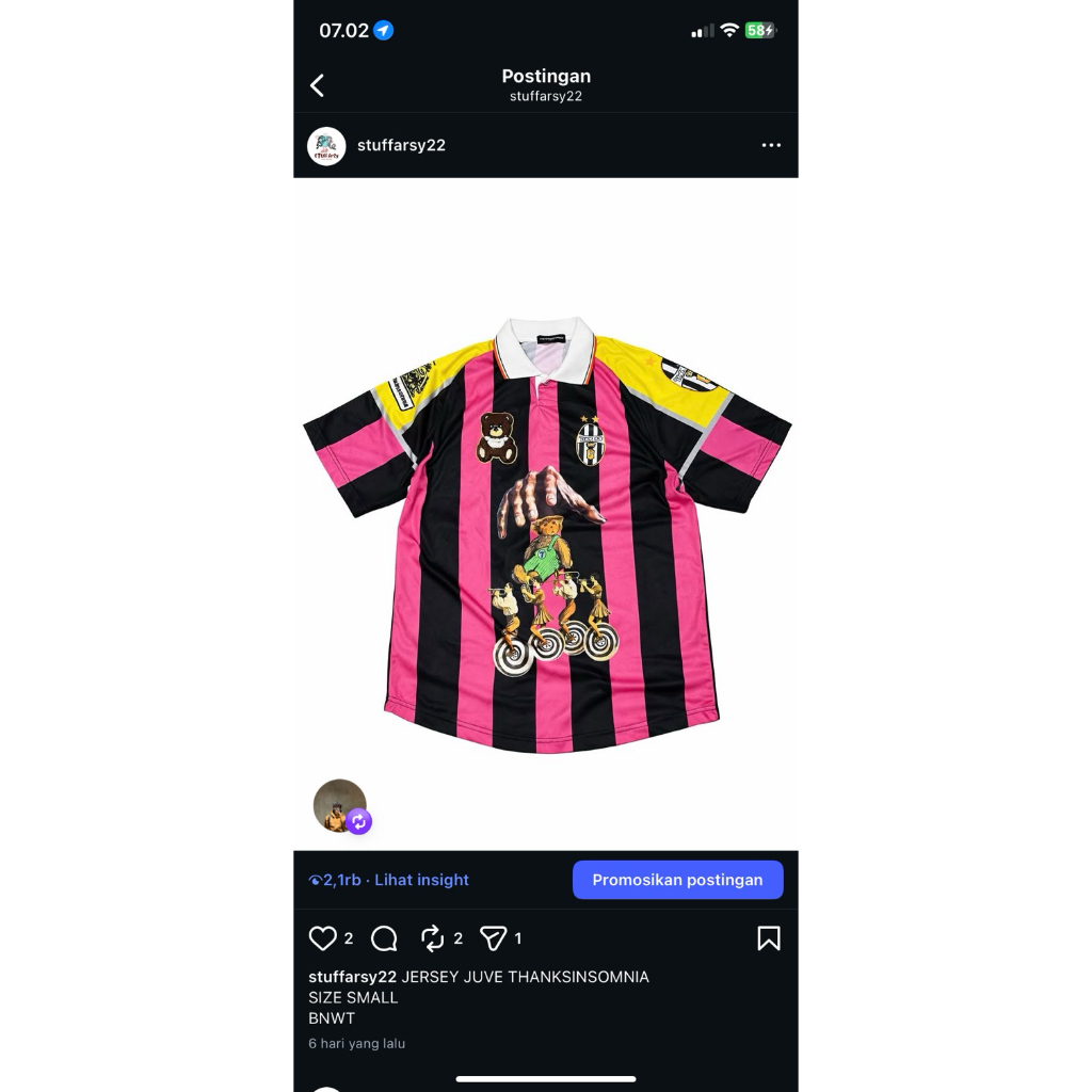 JERSEY JUVE THANKSINSOMNIA LIMITED