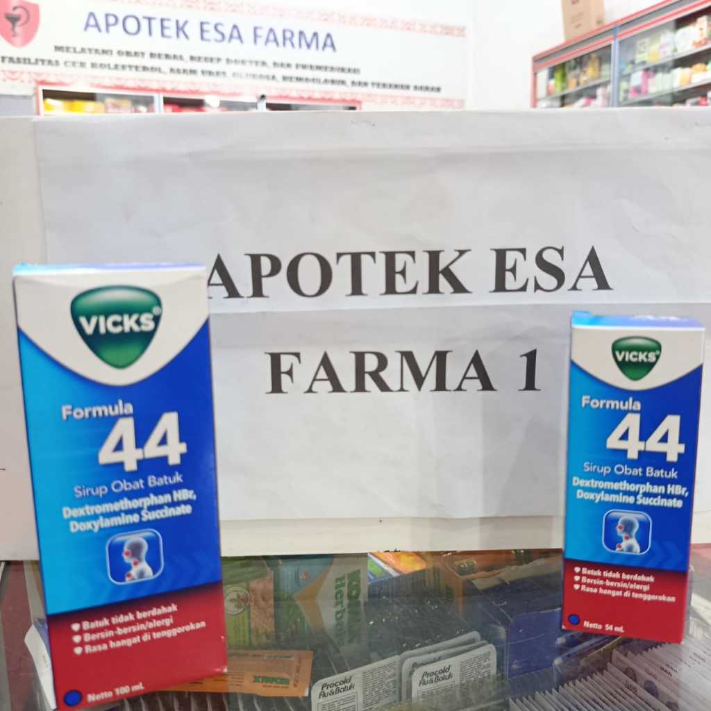 Sirup Obat Batuk Dewasa Vicks Formula 44 27ml - Meredakan Batuk Kering & Bersin