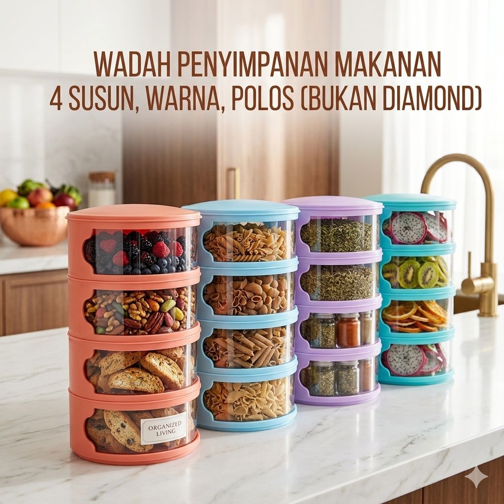 RAK MAKANAN SUSUN 3 PUTIH/RAK MAKANAN SUSUN 3 WARNA/RAK MAKANAN SUSUN 4 WARNA