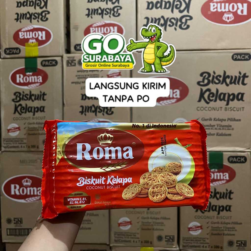 roma biskuit kelapa 300 gram 1 dus isi 28 pcs