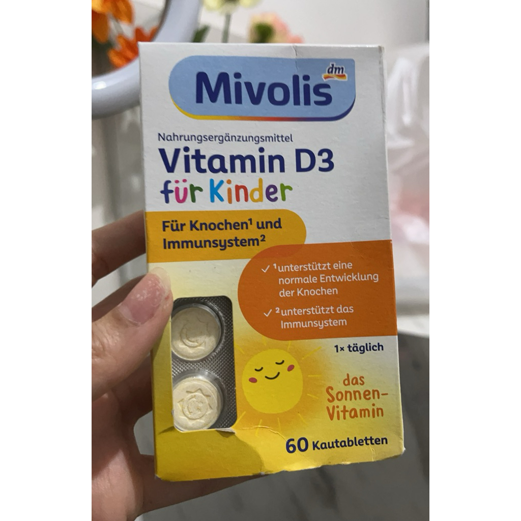 Mivolis Vitamin D3 für Kinder, Kautabletten 60 tabs | Vitamin D3 untuk anak