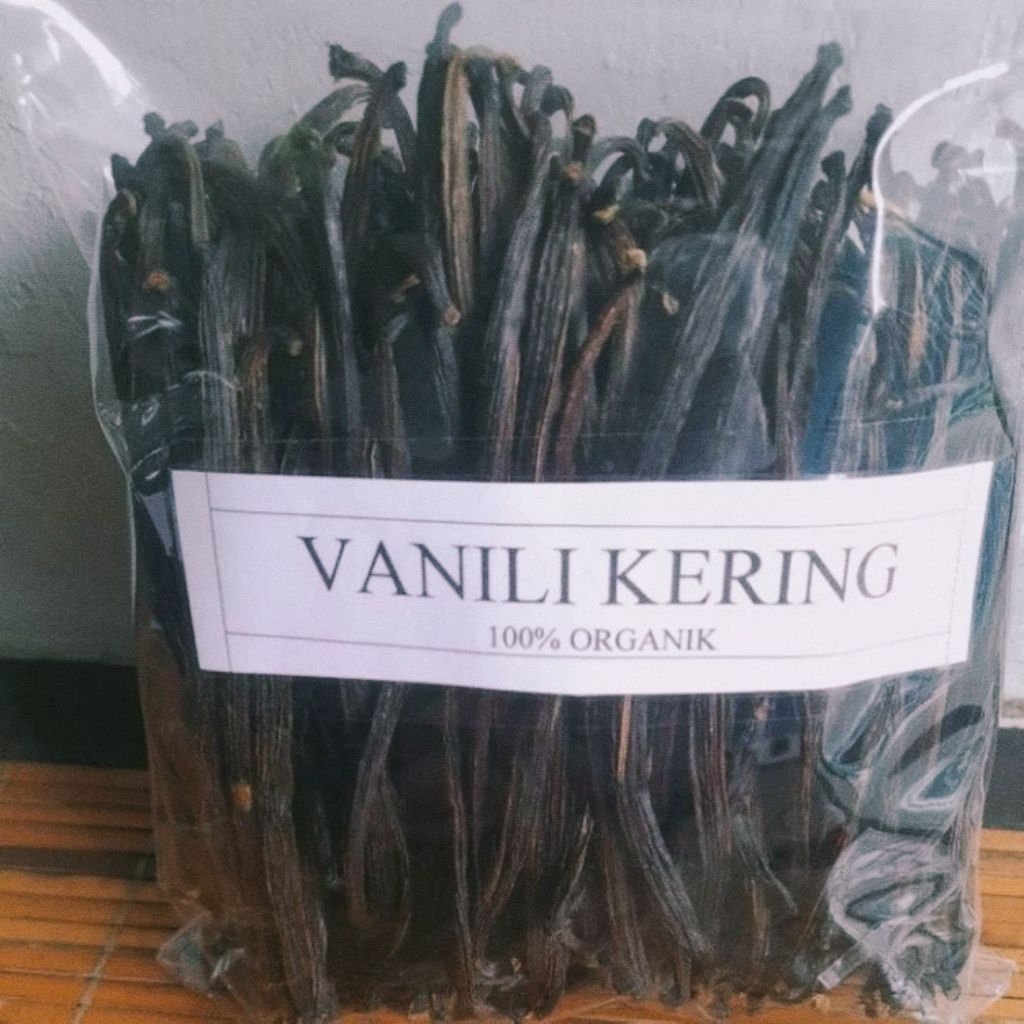 Vanilla Kering 1 Kg Kualitas Expor/Batang Vanili/Rempah Vanilli