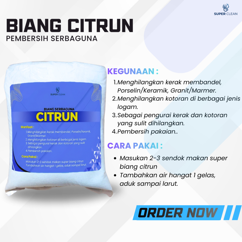 Citrun 1kg Biang pembersih Serbaguna