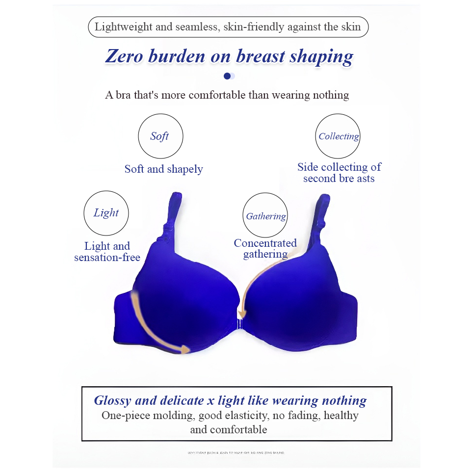 Bra Seksi dengan Kancing Depan Bra Bersirkulasi Bra Sutra Es Mulus Kancing Depan Ukuran Plus