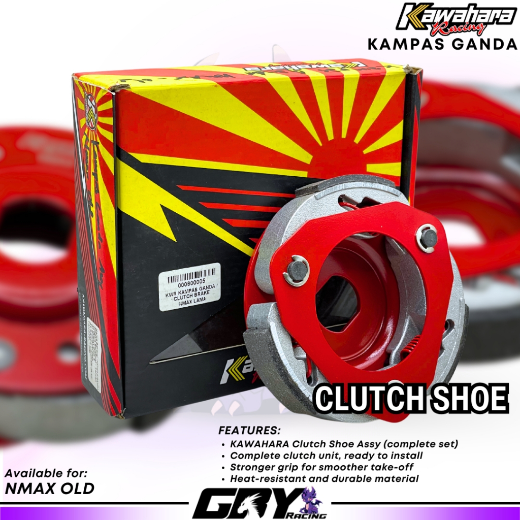 KAWAHARA Clutch Shoe NMAX Assy – Kampas Ganda Komplit NMAX Old 2015–2019 2DP Original Kawahara