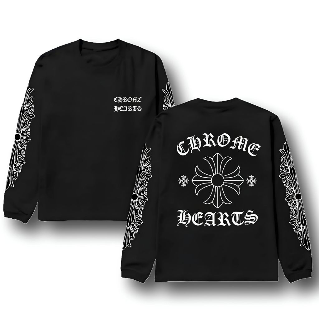 Kaos Panjang Crome Hearts Banyak Pareasinnya /Long sleeve Crome Hearts Unisex