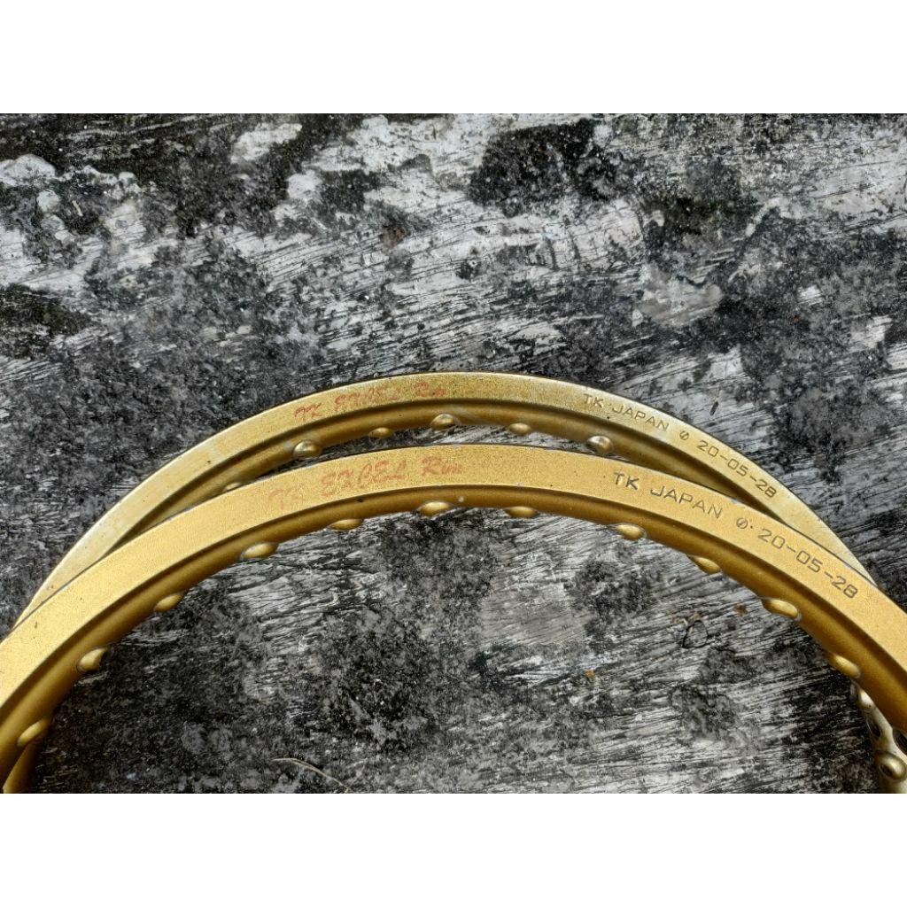Velg TK Japan  TK Excel Rim ring 17 x 140 dan 160 Gold (Kulit Jeruk) TAG Takasago Tmt daytona rcb mo