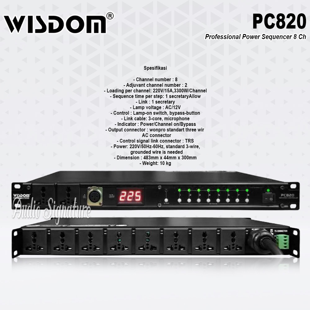 Power Squencer Squence Controller WISDOM PC 820 | PC820 Original