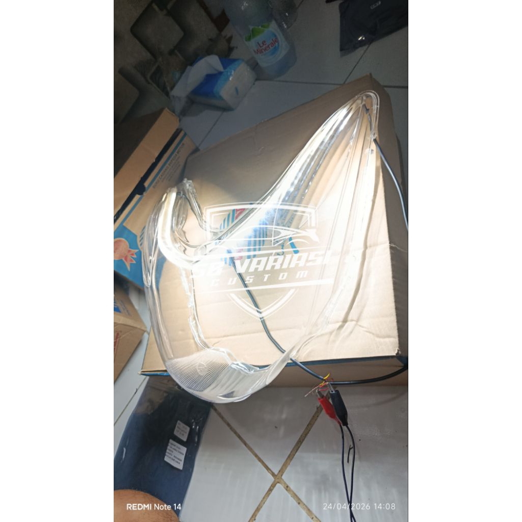 MIKA LAMPU DEPAN MIO SOUL KARBU CUSTOM ALIS