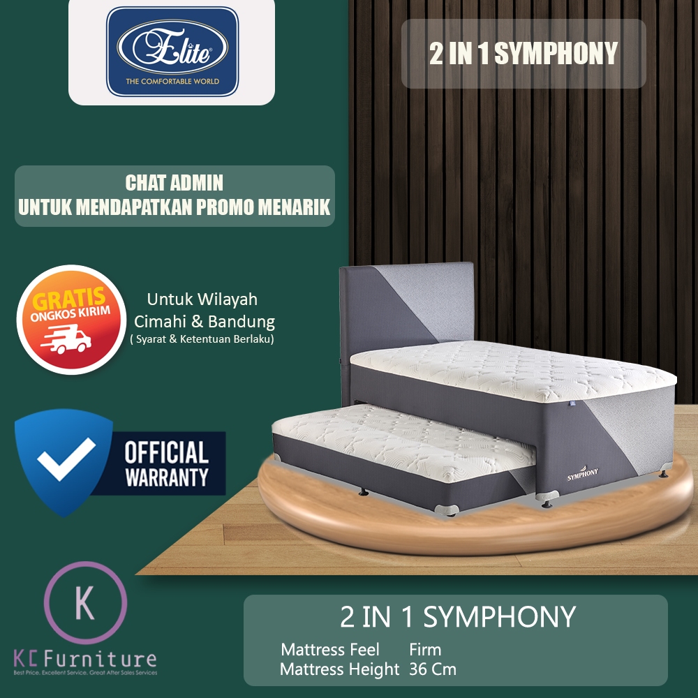 Kasur Springbed Elite 2 in 1 Symphony ( 1 Set dengan sandaran )