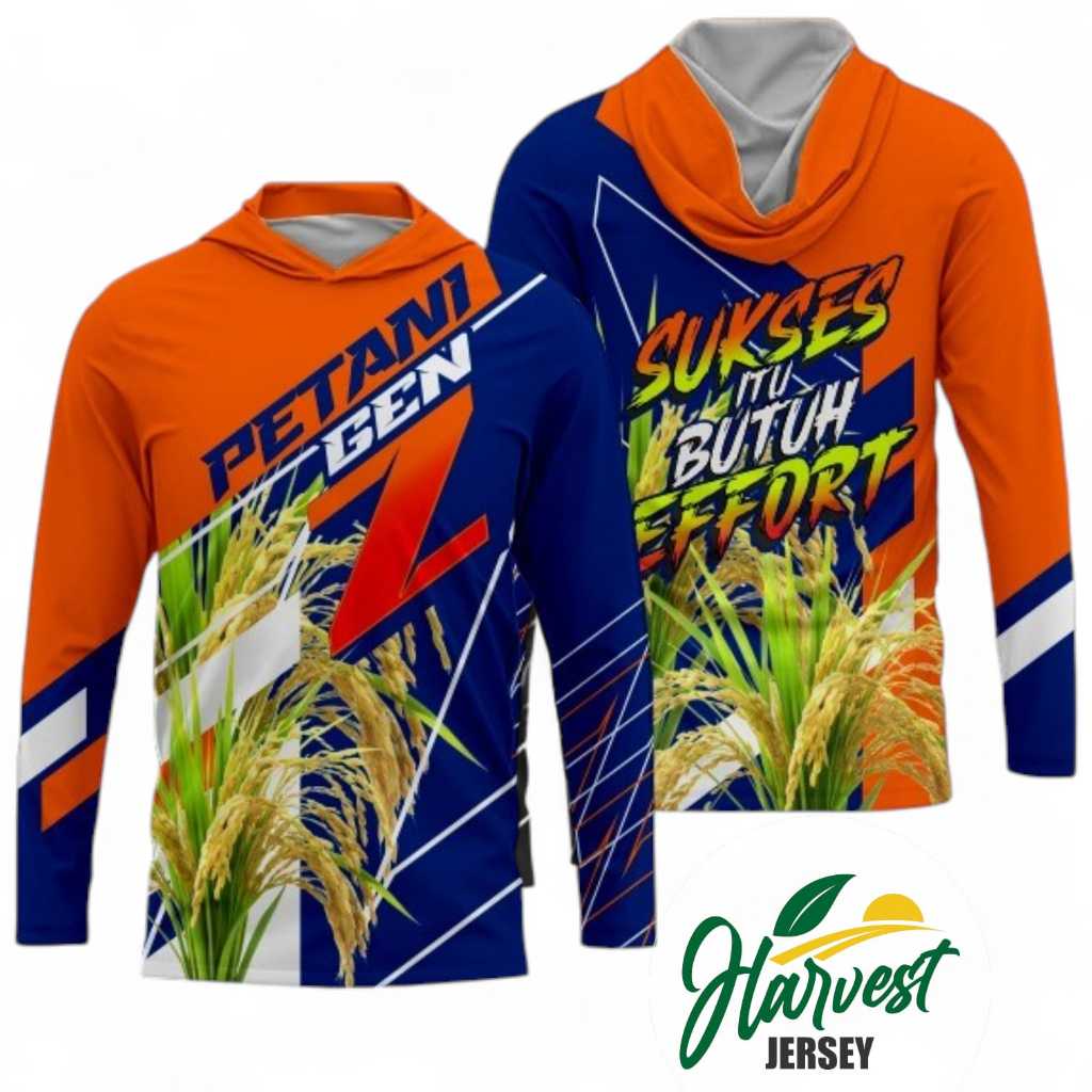 Baju Jersey Petani GEN Z Milenial Petani Muda Baju Komunitas Lengan Panjang Full Printing Drifit Teb
