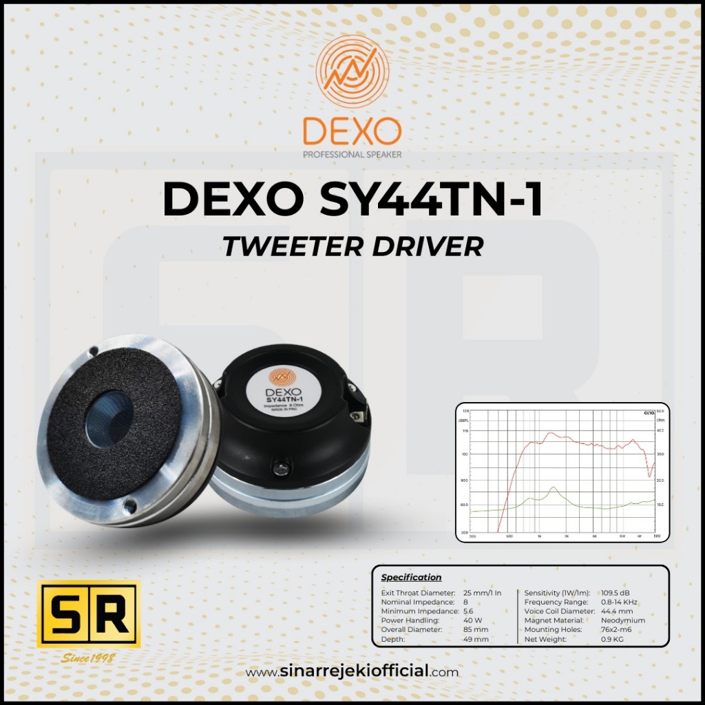 TWEETER DRIVER DEXO 44mm Neodymium | SY44TN-1