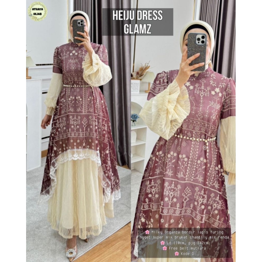 HEIJU DRES // MAXI BRUKAT TILE PREMIUM MOTIF // BY ATHAYA