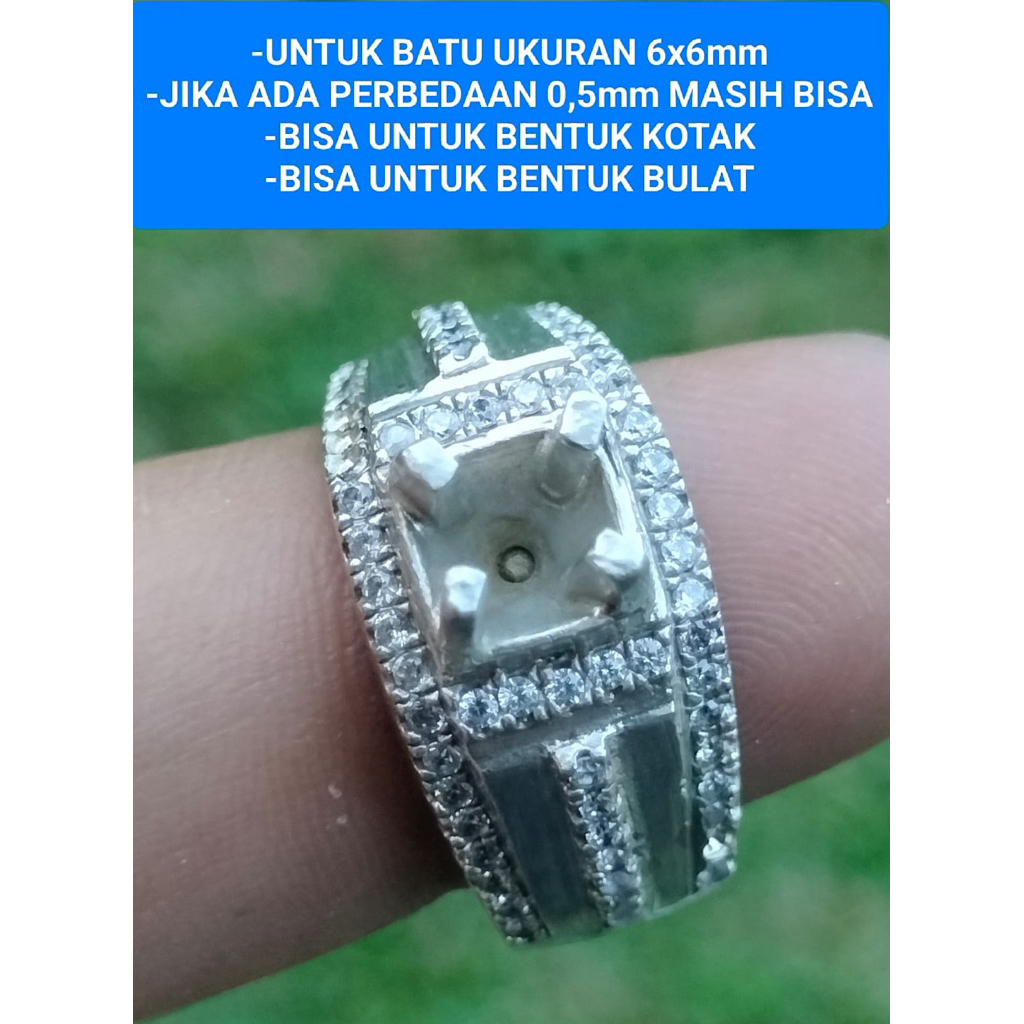Ring Alpaka Super Asli Microsetting